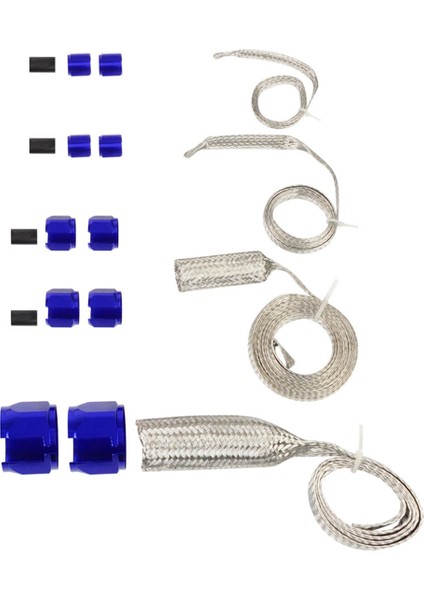 Araba Örgü Hortum Kılıfı Takımı Evrensel Vakum Yakıt Isıtıcı Hortumu Siyah (Yurt Dışından)