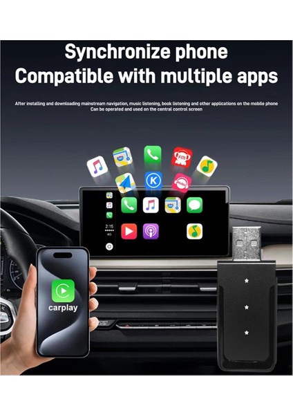 Araba USB Ai Kutusu 2'si 1 Arada Kablosuz Carplay Android Auto Adaptörü (Yurt Dışından) fiyatları