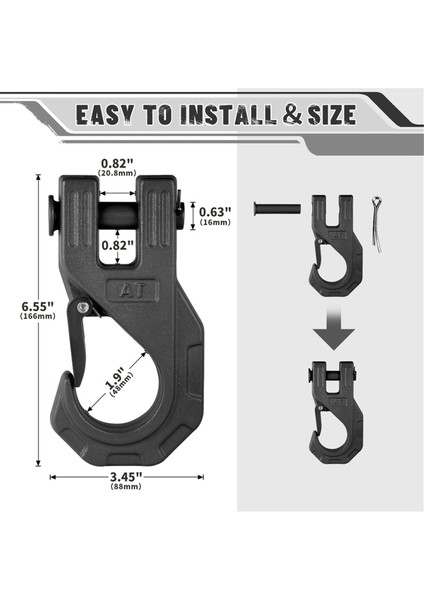 38IN Vinç Kancası Ağır Hizmet Tipi Sentetik Halat Vinç Kablosu Atv Utva (Yurt Dışından) fırsatları