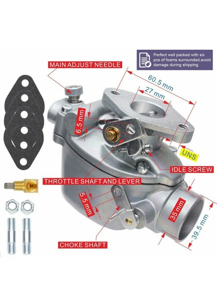 Traktör TO35 MF35 F40 MH50 Için Ağır Hizmet Tipi Karbüratör (Yurt Dışından)
