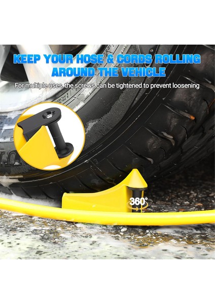4'lü Paket Araba Yıkama Için Lastik Hortumu Silindirleri Takılmayı Önler Sarı (Yurt Dışından) fırsatları