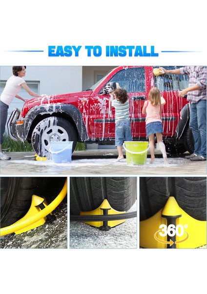 4'lü Paket Araba Yıkama Için Lastik Hortumu Silindirleri Takılmayı Önler Sarı (Yurt Dışından) indirimleri