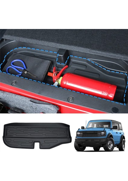 Ford Bronco Aksesuarları Için Gaga Alt Depolama Mat 2021 2022 2023 2/4 Kapılı Arka Bagaj Mat Kargo Astarı Depolama Trunk Matı (Yurt Dışından) modelleri
