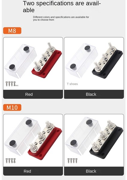 Güç Dağıtım Terminal Bloğu 48V 300A Kırmızı M10'U Takın (Yurt Dışından) modelleri