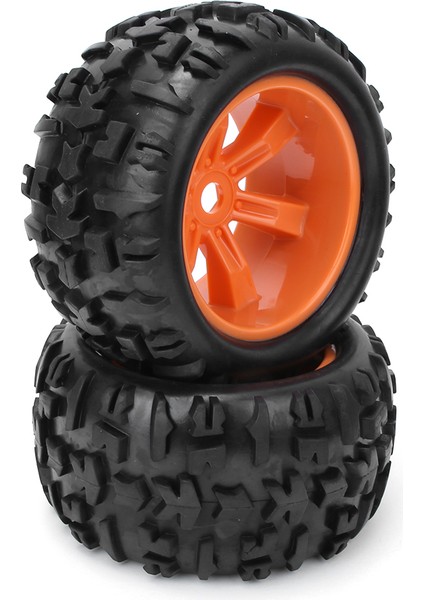 2 Adet Tekerlekler Hub Lastik Lastik Aksesuarları Için Fit Zd Yarış 8477 1/8 Ölçekli Rc Carorange (Yurt Dışından)