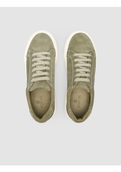 %100 Hakiki Deri Yeşil Kadın Sneaker fırsatları