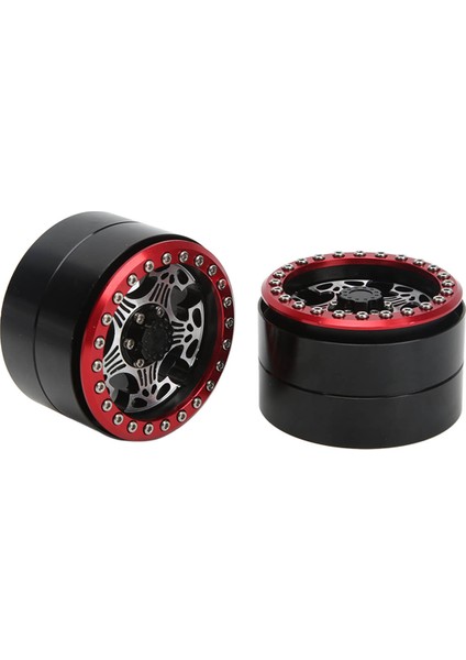 2 Adet 2.2 Inç Rc Alüminyum Beadlock Jantlar 5 Kollu Metal Tekerlek Göbeği Axial SCX10 1/10 Rc Paletli Araç Kırmızı (Yurt Dışından) fırsatları