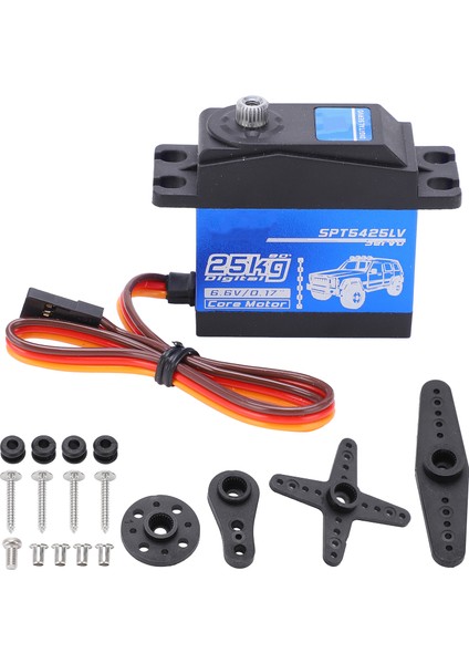 SPT5425LV 25KG Büyük Tork Dijital Metal Dişli Servo 1:8 1:10 Rc Araba Yedek Aksesuarları (Yurt Dışından)