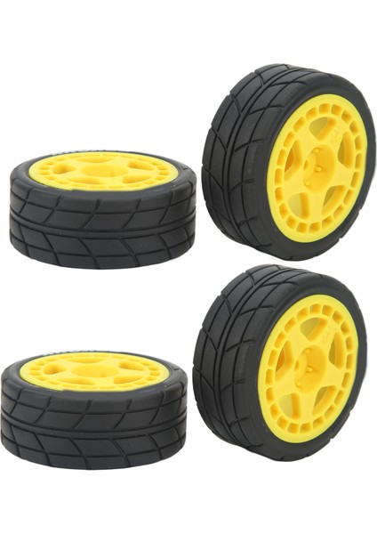 4 Adet 1/10 Rc Tekerlek Lastikleri Hub Fin Plastik Ka Rc Düz Tekerlek Araba Yükseltme Parçaları Için Sarı (Yurt Dışından) fiyatları