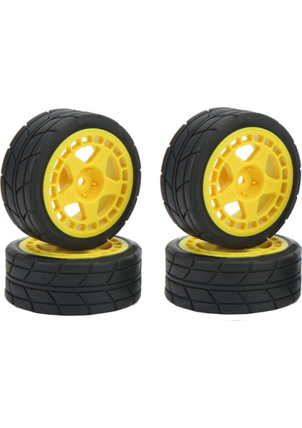 4 Adet 1/10 Rc Tekerlek Lastikleri Hub Fin Plastik Ka Rc Düz Tekerlek Araba Yükseltme Parçaları Için Sarı (Yurt Dışından) fırsatları