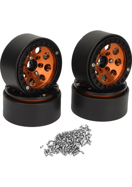 4 Adet Rc Tekerlek Jant 1.9 Inç Alüminyum Alaşım Istikrarlı Rc Araba Tekerlek Göbeği Eksenel SCX10 Iı Iıı Altın (Yurt Dışından)
