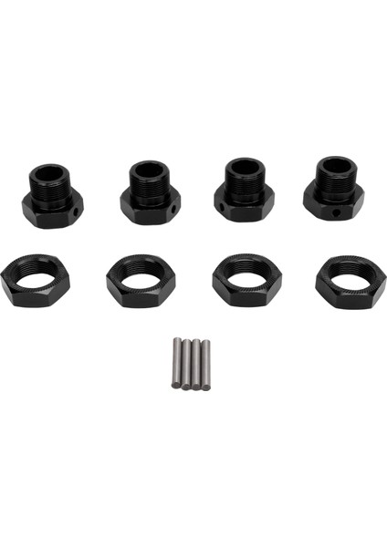 4 Adet Rc Tekerlek Hex Hub Adaptörleri 24MM Güçlü Alüminyum Alaşım Rc 24MM Tekerlek Hex Hub Adaptörleri Kapakları Pimleri Arrma 1/5 Siyah (Yurt Dışından)