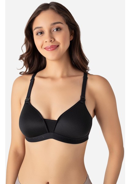 3'lü Paket Siyah Kadın Balensiz Kaplı Emzirme Sütyeni Göğüs Ucu Görünmez Pamuklu Yumuşak Dokulu indirimleri