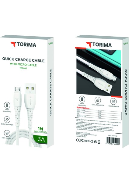 Iphone 8 Serisi Ile Uyumlu 3 Amper Şarj ve Data Kablosu 2 Metre fiyatları