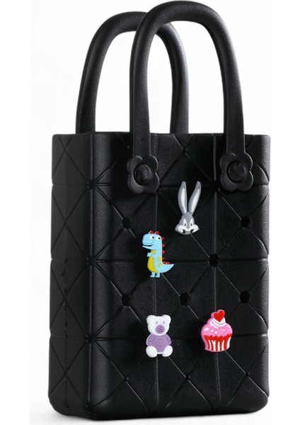 Rahat Taşınabilir Eva Omuz Çantası – Charm Detaylı-Küçük Boy modelleri