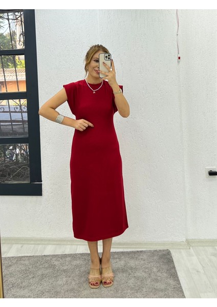 Eyesof Kadın Bisiklet Yakat-Kolmidi Boy Elbise