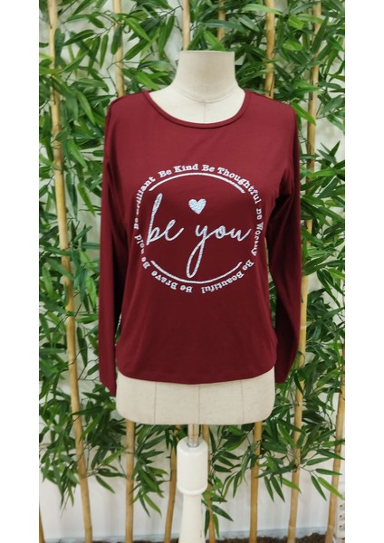 Eyesof Kadın Uzun Kollu Bisiklet Yakabe Youdesenli Viskon Bluz indirimleri