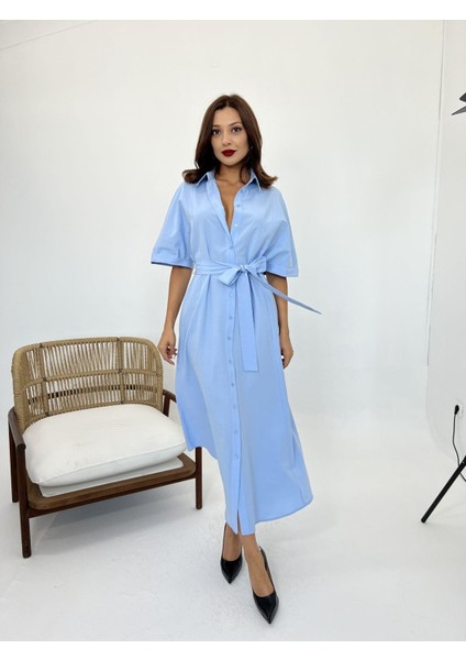 Eyesof 5318 Elbise-Mavi fırsatları