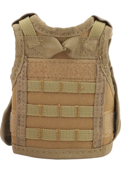 Mini Bira Yelek Naylon Içecek Soğutucu Tutucu Şişe Kol Ceket Bira Dekorasyon Haki (Yurt Dışından)