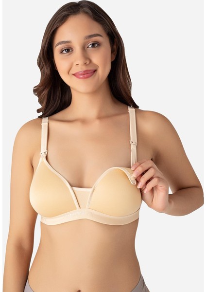 3'lü Paket Beyaz Siyah Ten Kadın Balensiz Kaplı Emzirme Sütyeni Göğüs Ucu Görünmez Pamuklu Yumuşak Dokulu fırsatları