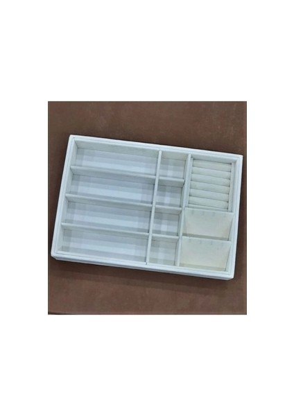 Yeni Yerli Süet Krem Çekmece Içi Takı Düzenleyici Kutu (Aydındecor) modelleri