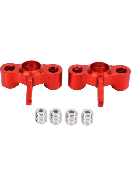 2 Adet Rc Metal Direksiyon Mafsalları Yedek Rc Alüminyum Alaşım Direksiyon Hub Taşıyıcı Jlb 1/10 Truckred (Yurt Dışından)