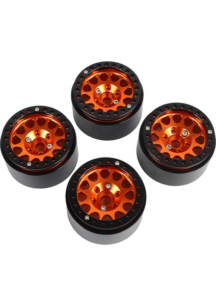 4 Adet 1:10 Rc Paletli Araba Metal Tekerlek Göbeği Araba Lastiği Axial SCX10 / SCX10II / 90046 / 90047 Için Uygun Siyah ve Altın (Yurt Dışından)