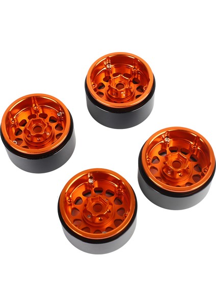 4 Adet 1:10 Rc Paletli Araba Metal Tekerlek Göbeği Araba Lastiği Axial SCX10 / SCX10II / 90046 / 90047 Için Uygun Siyah ve Altın (Yurt Dışından) modelleri
