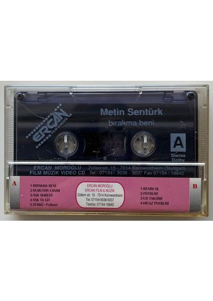 Metin Şentürk Bırakma Beni Almanya Ercan Baskı Kaset (Orijnal Dönem Alman Ercan Baskı Kaset) fiyatları