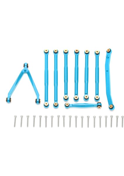 Rc Alüminyum Çubuk Bağlantı Çekme Lastiği Çubuk Takımı Süspansiyon Bağlantı Seti Axıal SCX24 1/24 Rc Carblue Için (Yurt Dışından)