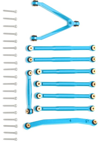 Rc Alüminyum Çubuk Bağlantı Çekme Lastiği Çubuk Takımı Süspansiyon Bağlantı Seti Axıal SCX24 1/24 Rc Carblue Için (Yurt Dışından) fiyatları