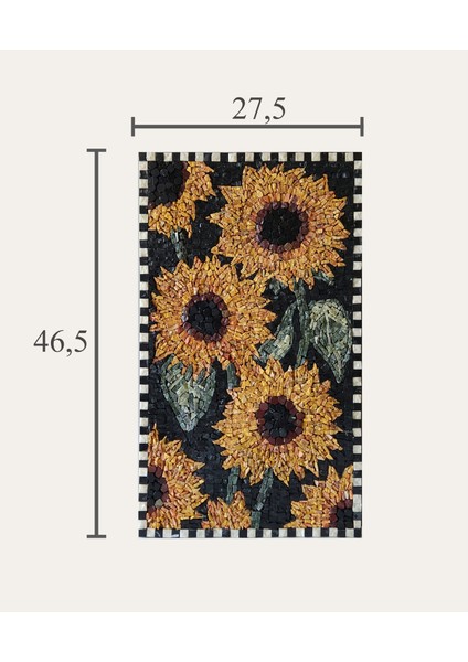 Ayçiçeği Mozaik Taş Tablo fiyatları