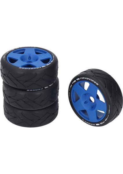 4 Adet 1/8 Gt Rc Tekerlekler Güçlü Tutuşlu Yol Yarış Lastikleri Yol Tekerleklerinde Aşınmaya Dalı 17MM Adaptörlü Mavi (Yurt Dışından) indirimleri