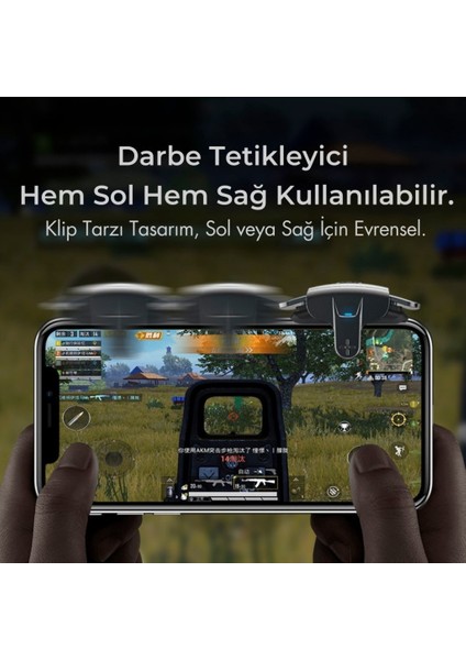 Tüm Telefonlara Uygun Pubg ve Call Of Duty Uyumlu Şarjlı Oyun Tetiği | Hızlı Ateş ve Hassas Nişan indirimleri