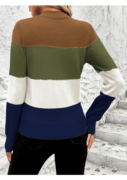 Eyesof Kadın Uzun Kollu Yarı Balıkçı Yaka Triko Kazak modelleri