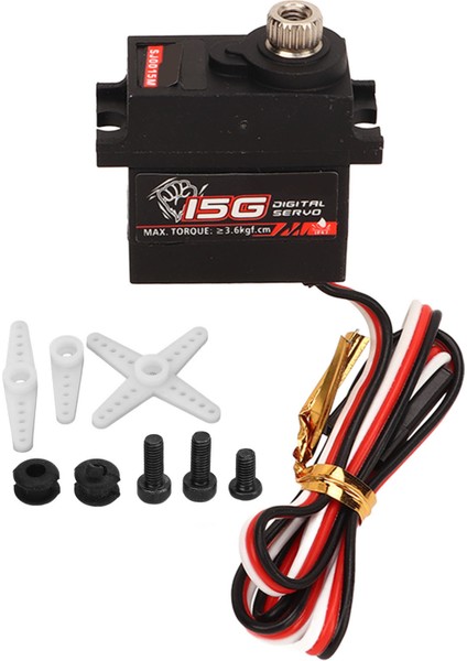 15G Rc Servo Metal Dişli Su Geçirmez Dijital Servo Sabit Kanatlı Uçak Model Tekne Oyuncak Araba (Yurt Dışından)