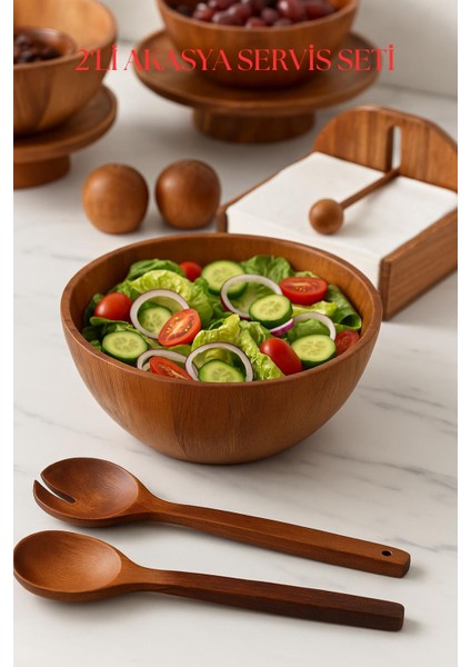 Akasya 2'li Salata Servis Seti