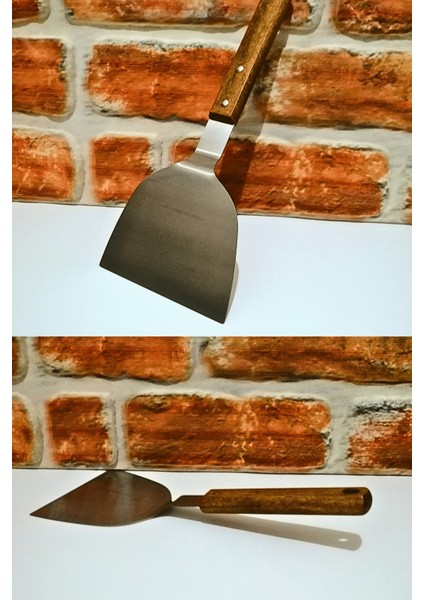 Ahşap Saplı Çelik Eğri Spatula -Büyük Boy - 1 Adet fiyatları