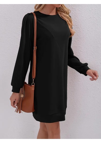 Eyesof Kadın Uzun Kollu Bisiklet Yaka Iki Iplik Elbise indirimleri