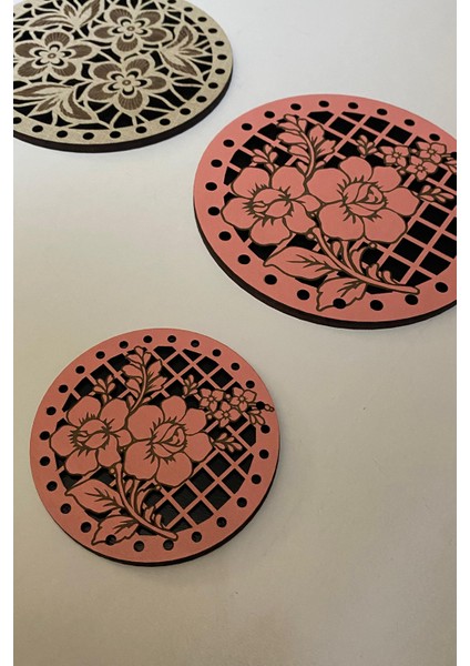 8'li Büyük Boy ve Küçük Boy Ahşap Tencere, Tava, Çaydanlık ve Bardak Altlık Nihale Seti 9 modelleri