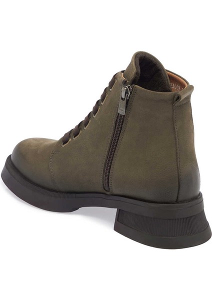 Yeşil Hakiki Nubuk Deri Kadın Casual Bot - K23K1BT66964-G98