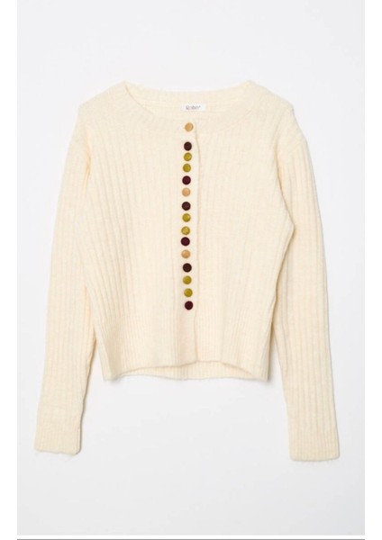 Robin Bordo Renkli Düğmeli Hırka fırsatları