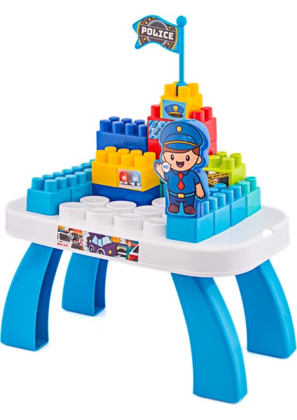 44 Parça Blok Seti ve Sehpa Saklama Kutusu 24 Ay+ Prenses Kalesi ve Polis Karakolu Yapı Oyuncağı fırsatları