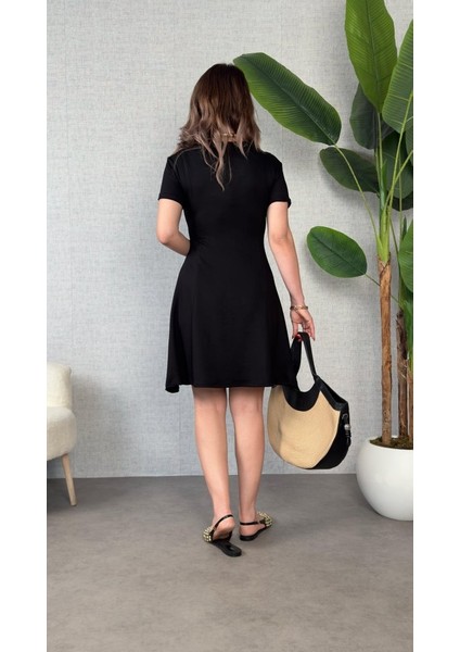 Eyesof Kadın Penye Kumaş Çiçek Desenli Nakışlı Elbise fiyatları