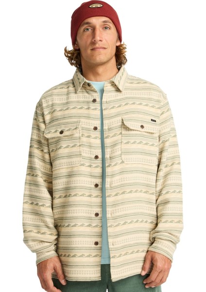 Offshore Jacquard Flannel Erkek Bej Gömlek