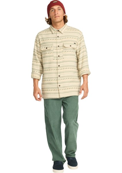 Offshore Jacquard Flannel Erkek Bej Gömlek modelleri