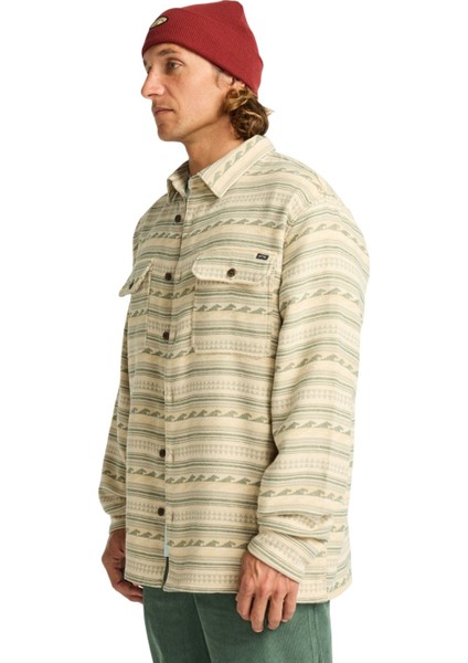 Offshore Jacquard Flannel Erkek Bej Gömlek fırsatları