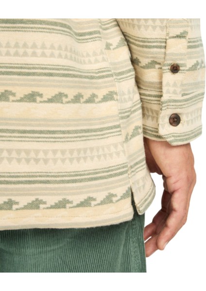 Offshore Jacquard Flannel Erkek Bej Gömlek