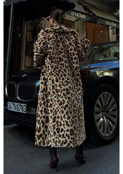 Eyesof Leopar Desenli Içi Astarlı Peluş Kaban 7065 indirimleri