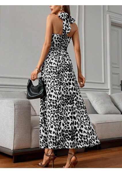 Eyesof Kadın Omuzlardan Açık Boyundan Çapraz Bağlama Detaylı Süprem Elbise fırsatları